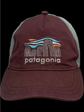 Patagonia Trucker Hat Mesh Snapback maroon Outdoor Cap Unisex